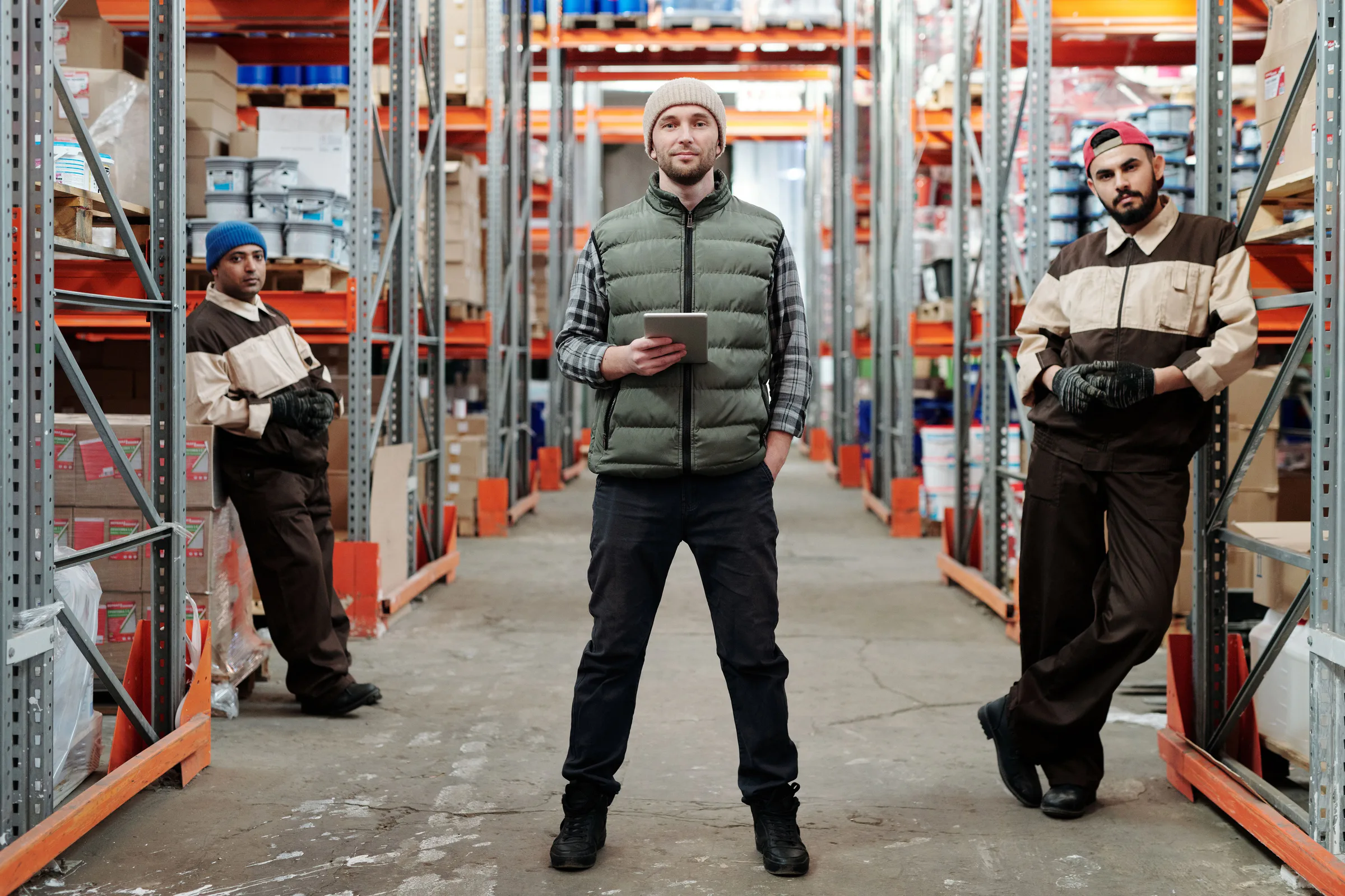 A warehouse team handling operations without the owner at the center
